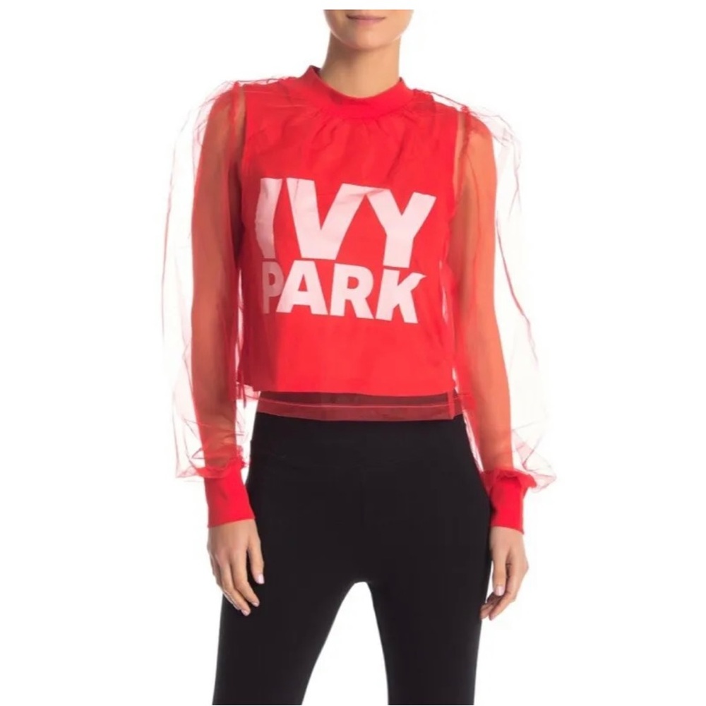 New With Tags.XS Ivy Park Red Festival Shirt